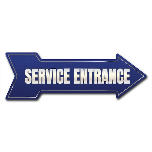 Service Entrance Arrow Decal Funny Home Decor 36in Wide